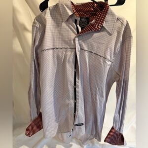 English Laundry White and Red Checkered Shirt